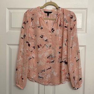 White House Black market pink blouse